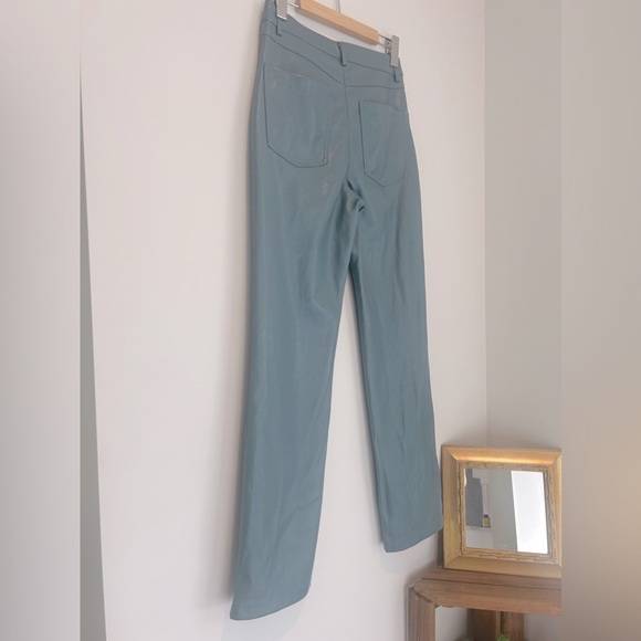 7 For All Mankind Straight Leg High Waisted Vegan Leather Pants size XS - Picture 10 of 13